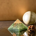 Green Jade Crystal Orgonite Pyramid Energy Healing For Spiritual Healing