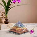 Multicolor Seven Chakras Orgonite Pyramid Balance Your Energy For Spiritual Healing