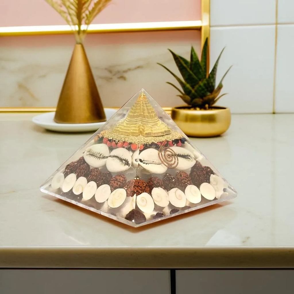 Multicolor Maha Laxmi Pyramid Enhance Your SpiritualJourney For Spiritual Healing