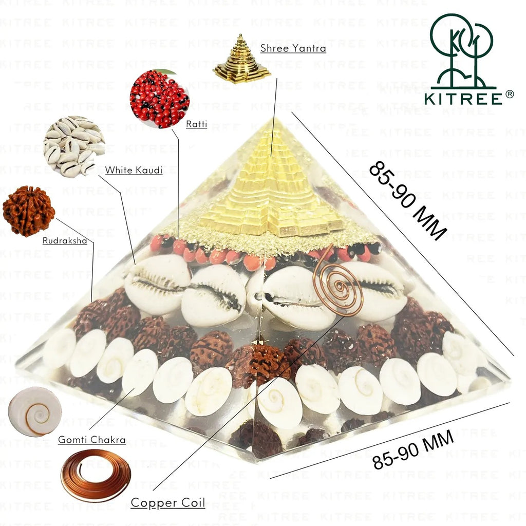 Multicolor Maha Laxmi Pyramid Enhance Your SpiritualJourney For Spiritual Healing